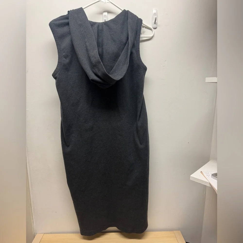 Pact Charcoal Sleeveless Midi Dress with Hood M - Picture 2 of 4